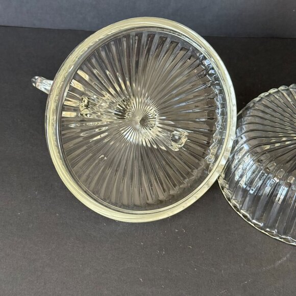 Vintage Glass Elephant Trunk Up Trinket Candy Dish With Lid Decorative - Picture 7 of 7